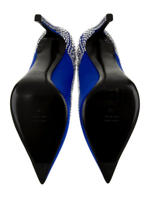 Balmain Satin Crystal Embellishments Pumps