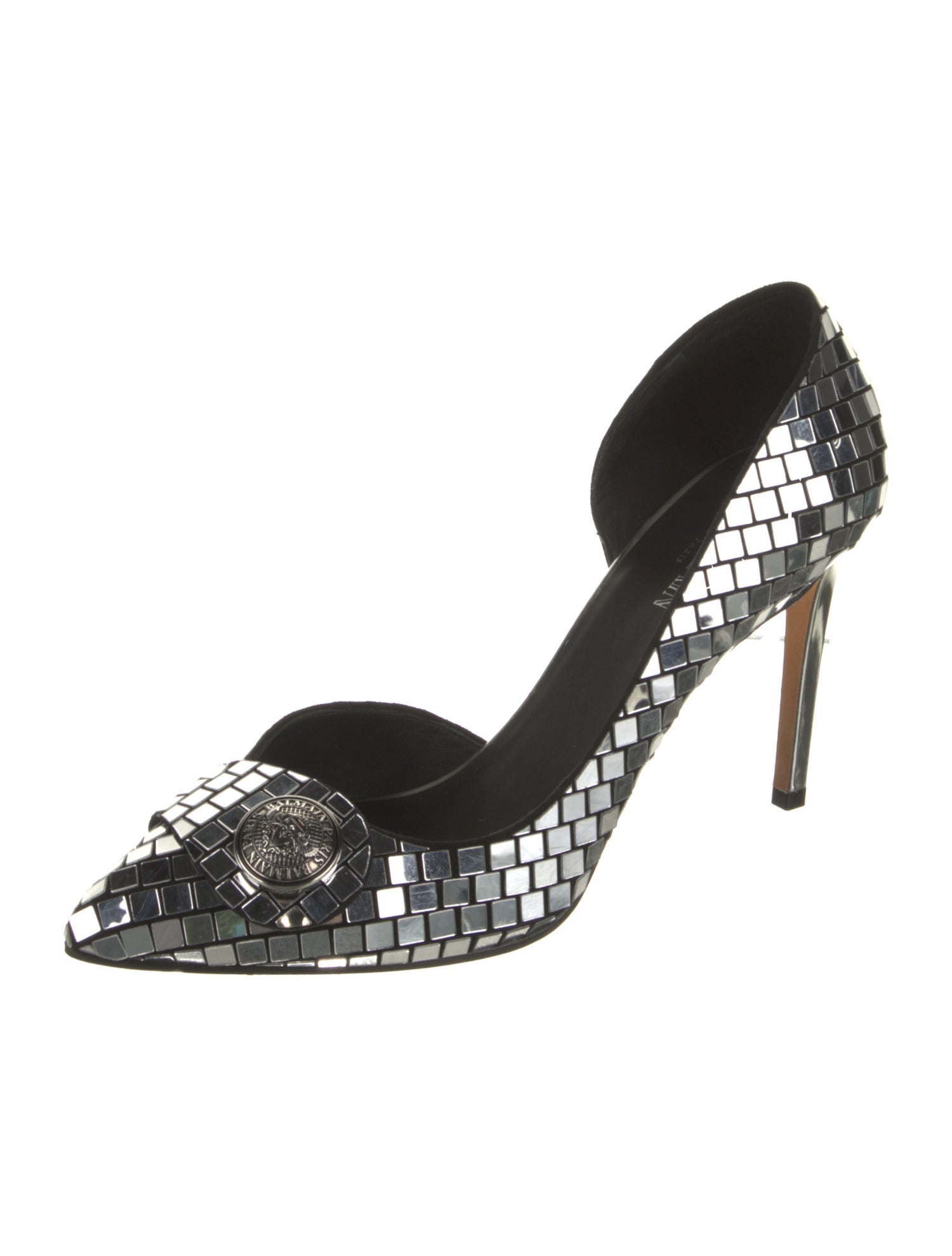 Balmain Acrylic Printed D'Orsay Pumps