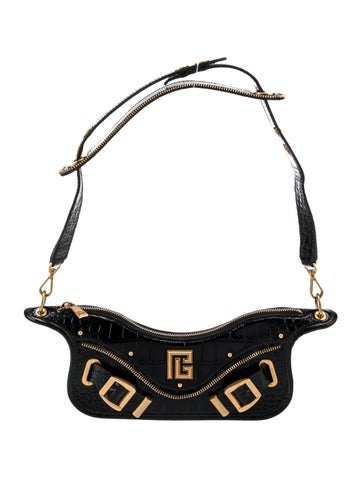 Balmain Shoulder Bags Embossed Leather Bag