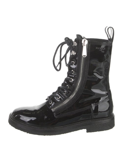 Balmain Patent Leather Combat Boots