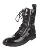 Balmain Patent Leather Combat Boots