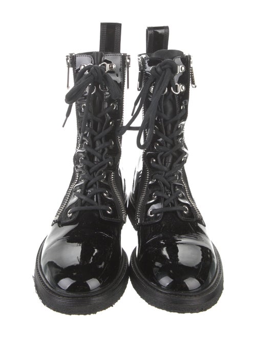 Balmain Patent Leather Combat Boots