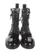 Balmain Patent Leather Combat Boots