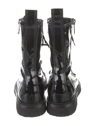 Balmain Patent Leather Combat Boots