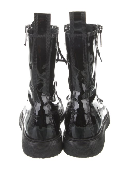 Balmain Patent Leather Combat Boots