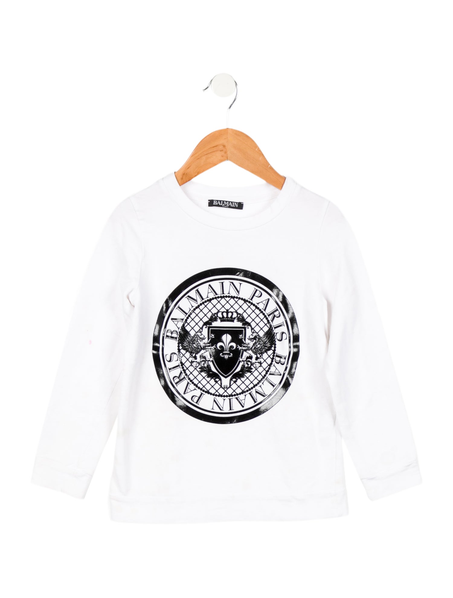 Balmain Girls' Graphic Long Sleeve Shirt