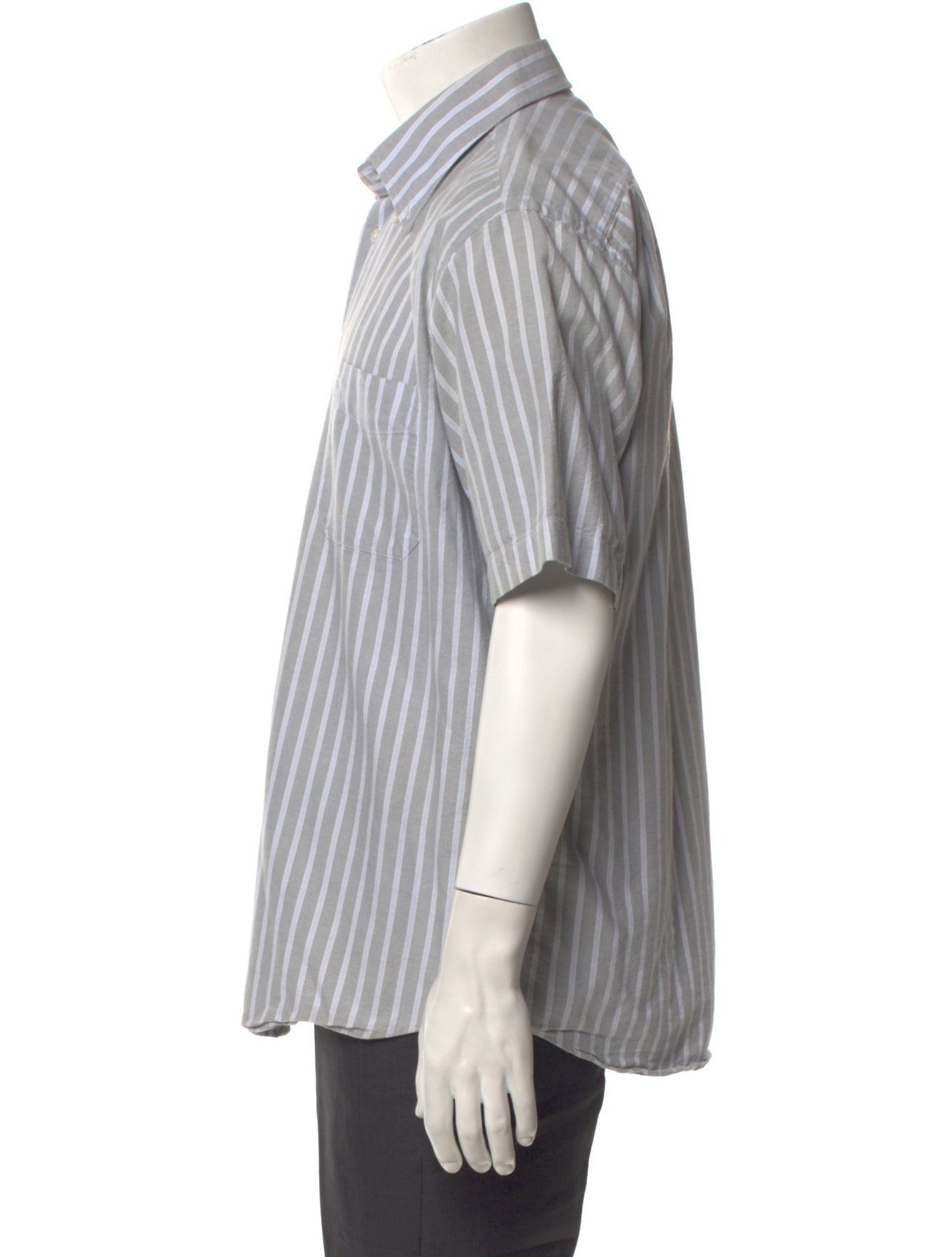 Balmain Striped Short Sleeve Shirt