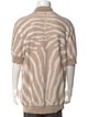 Balmain Animal Print Collar Polo Sweater