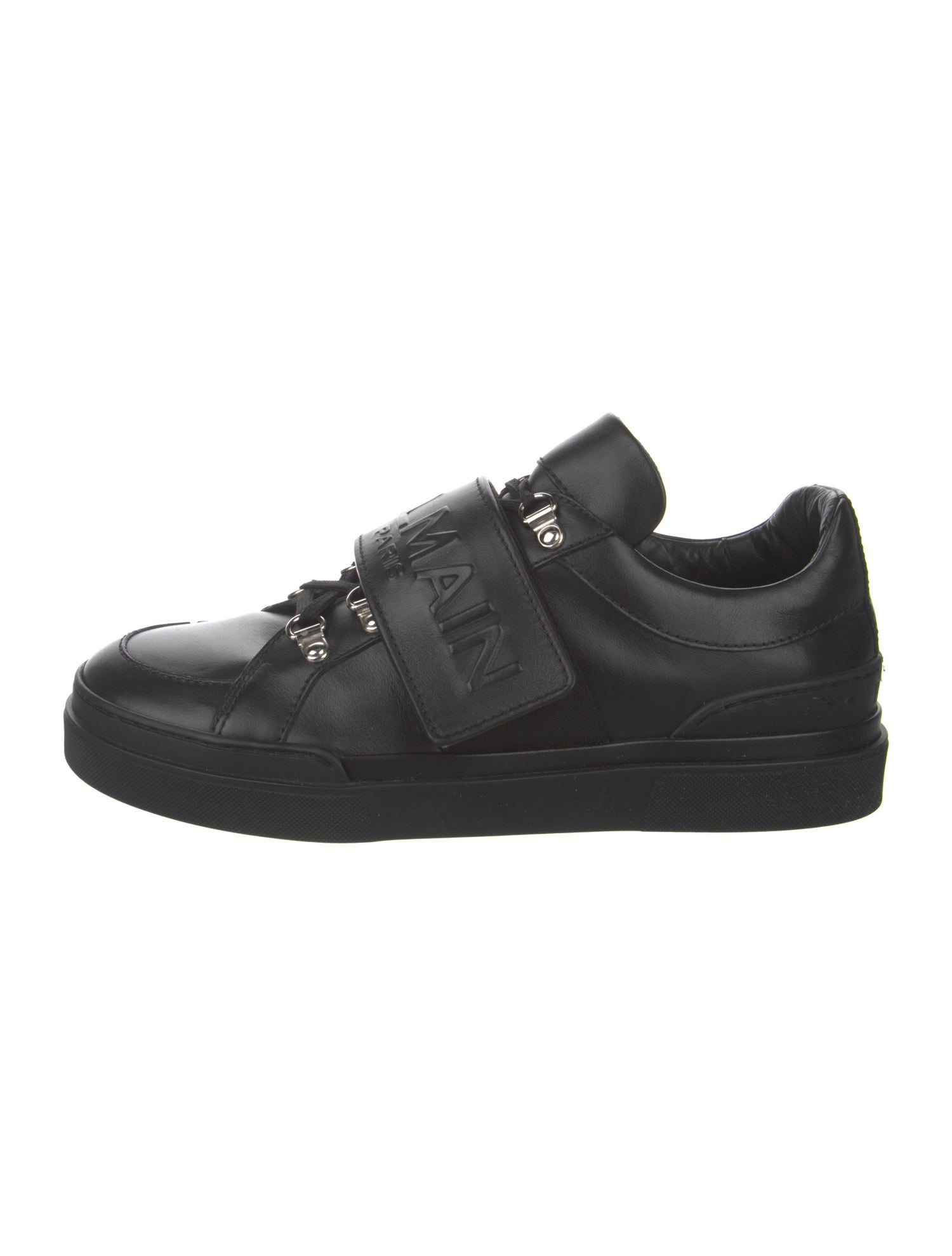 Balmain Leather Printed Sneakers