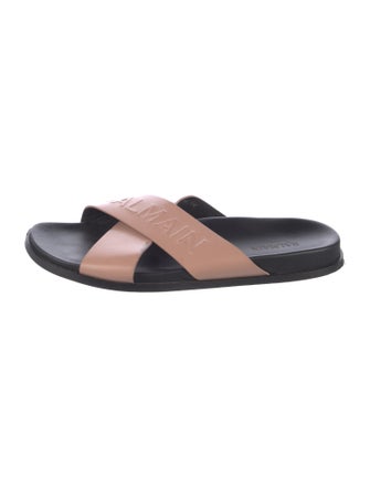 Balmain Leather Slides