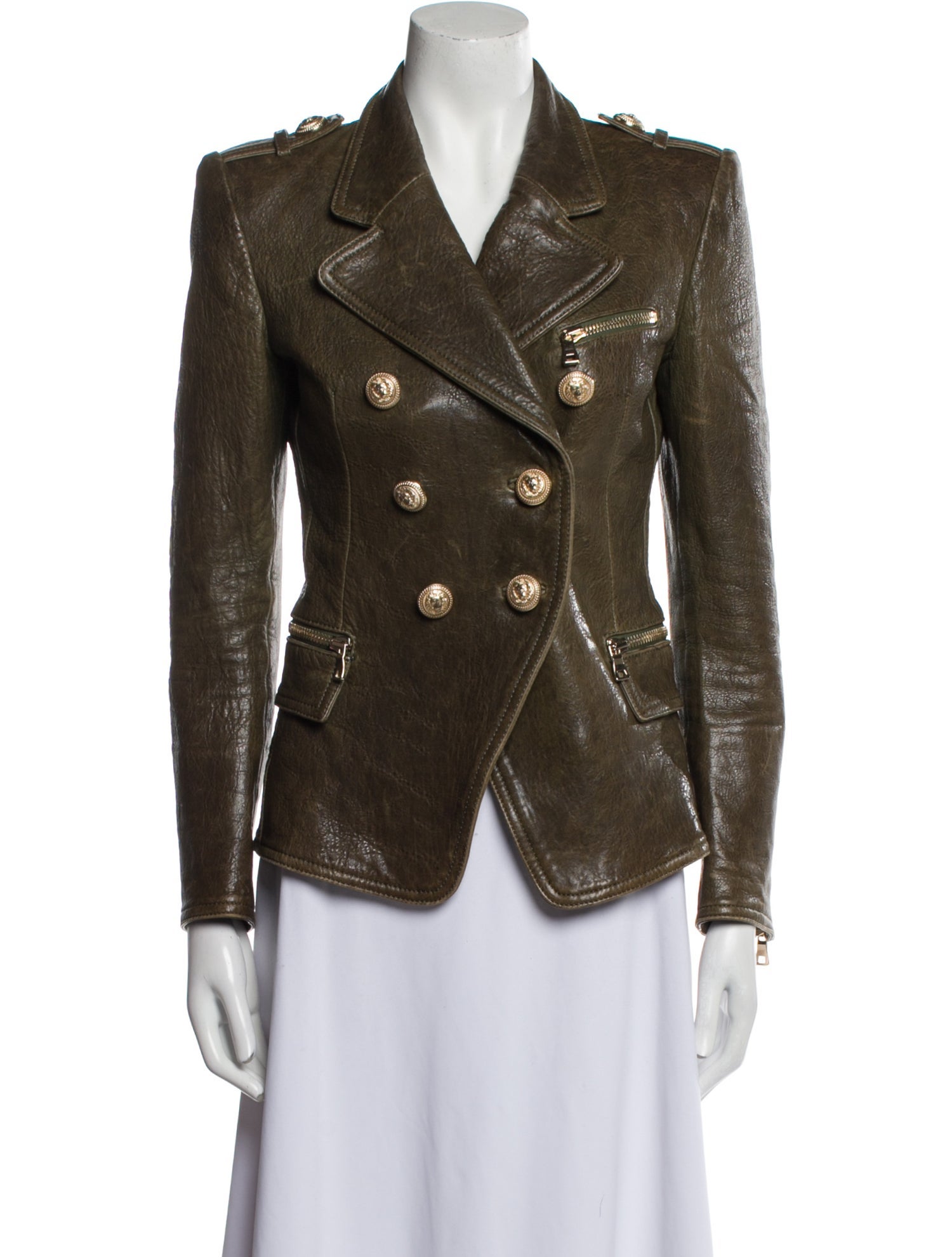 Balmain Leather Blazer