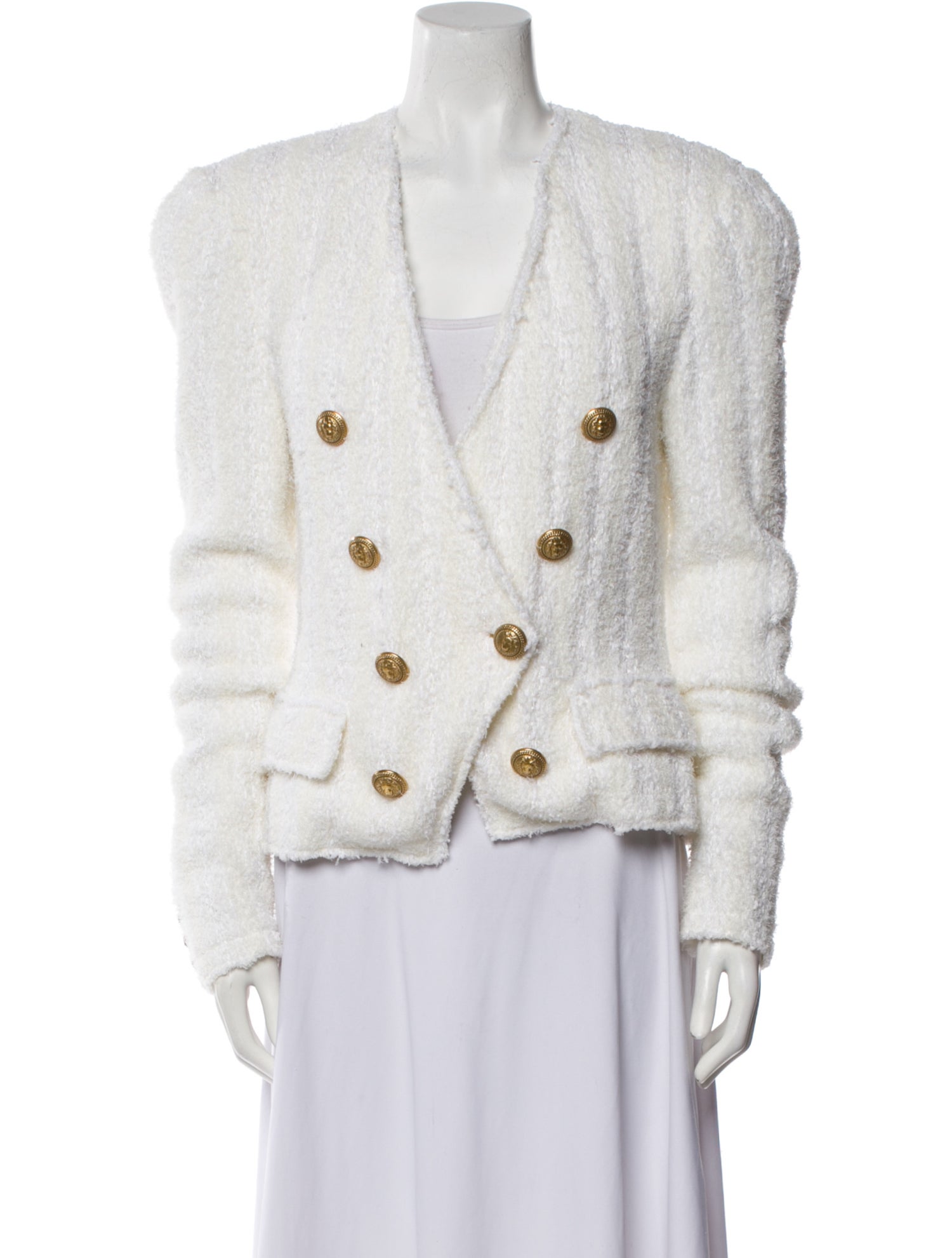 Balmain Tweed Pattern Blazer