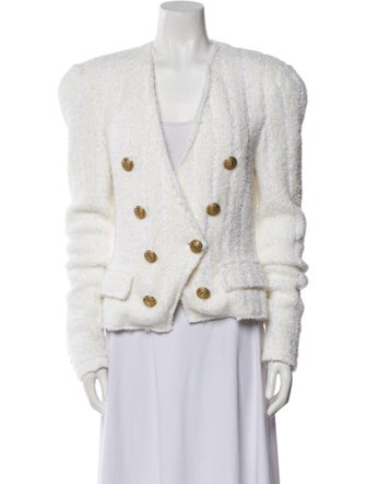 Balmain Tweed Pattern Blazer