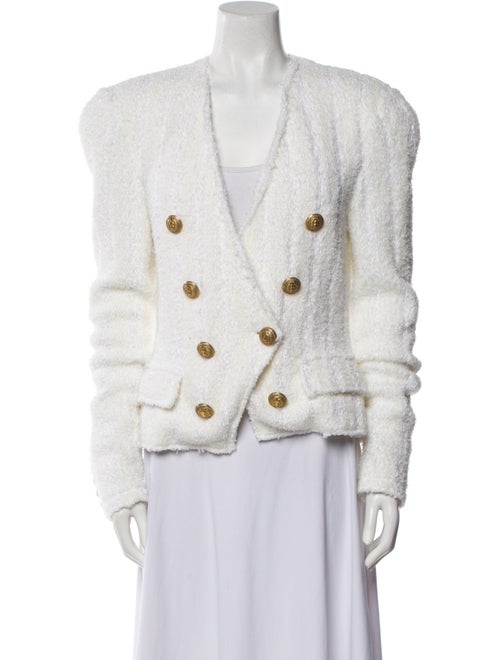 Balmain Tweed Pattern Blazer