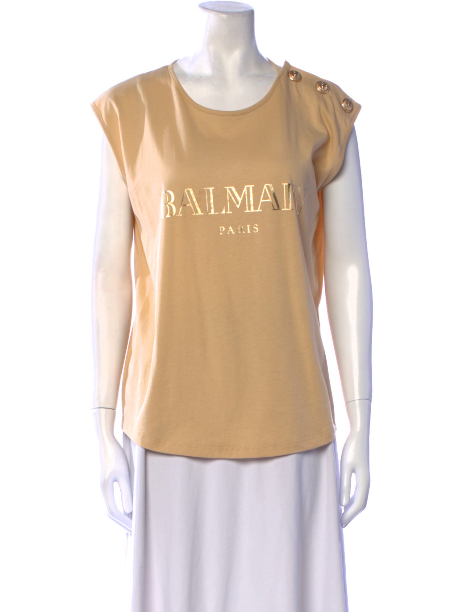 Balmain Graphic Print Scoop Neck T-Shirt
