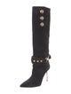 Balmain Suede Studded Accents Boots