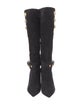 Balmain Suede Studded Accents Boots