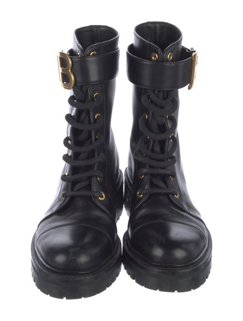 Balmain Leather Combat Boots