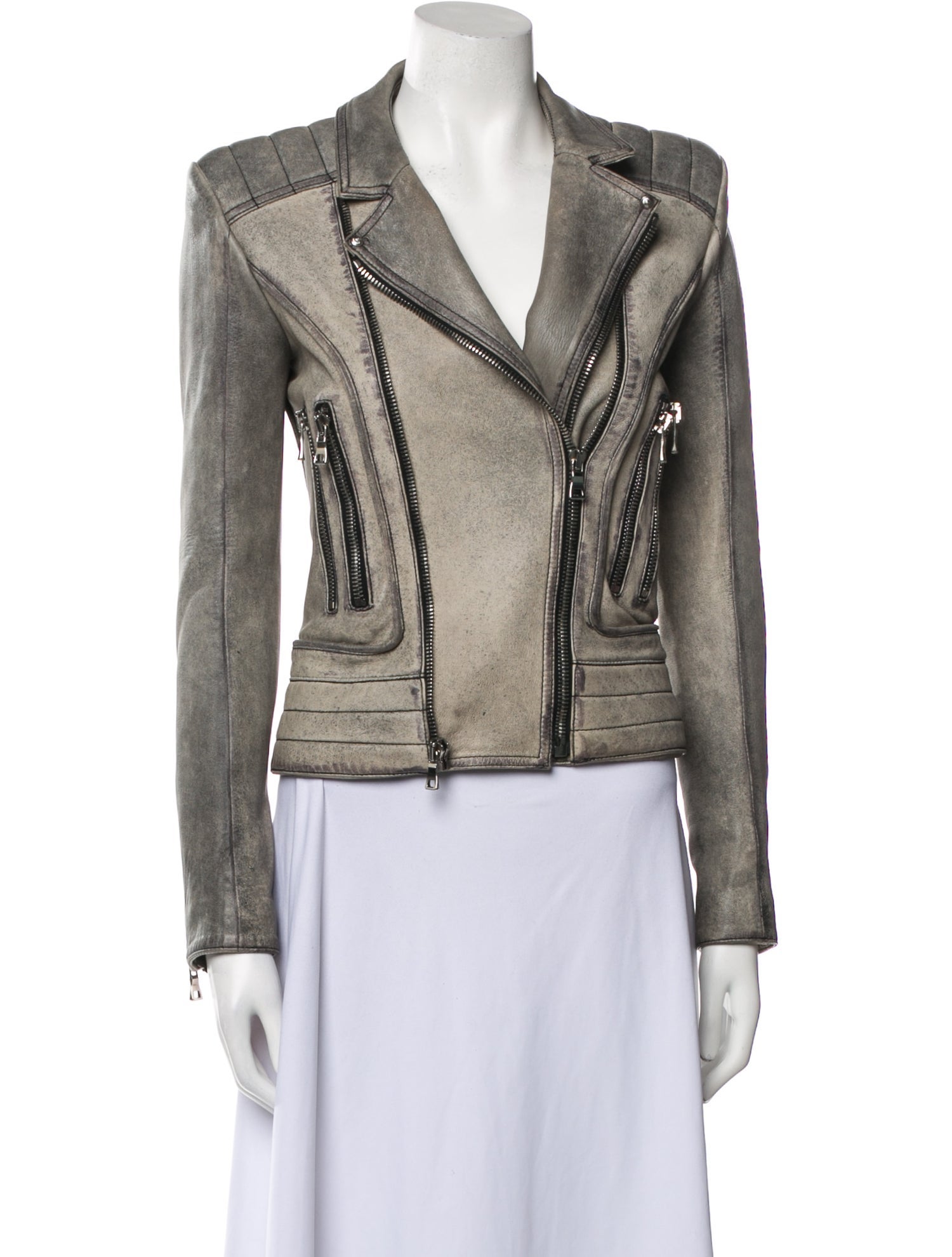 Balmain Leather Biker Jacket