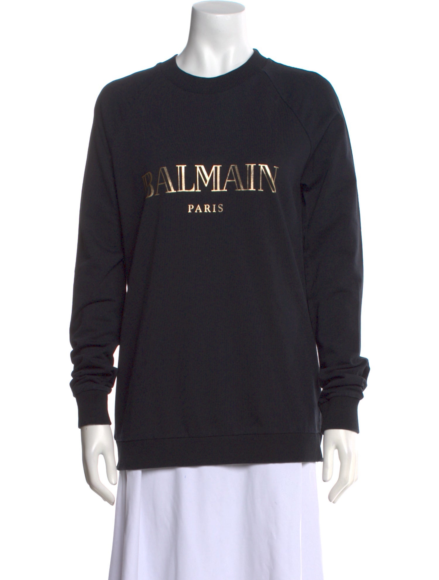 Balmain Graphic Print Crew Neck Sweater