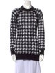 Balmain Houndstooth Print Crew Neck Sweater
