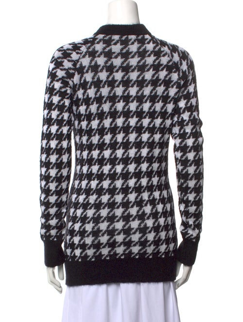 Balmain Houndstooth Print Crew Neck Sweater