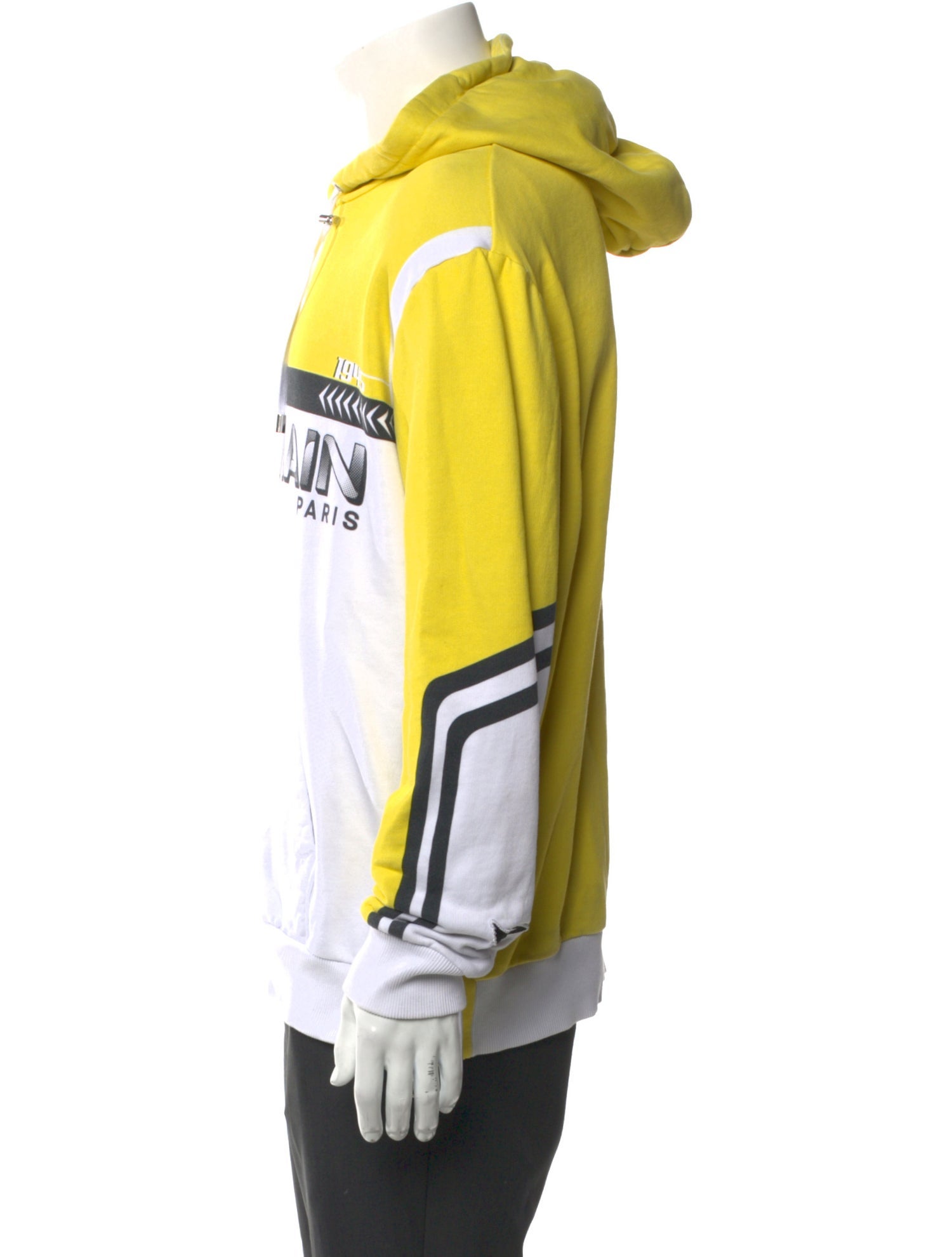 Balmain Graphic Print Crew Neck Hoodie