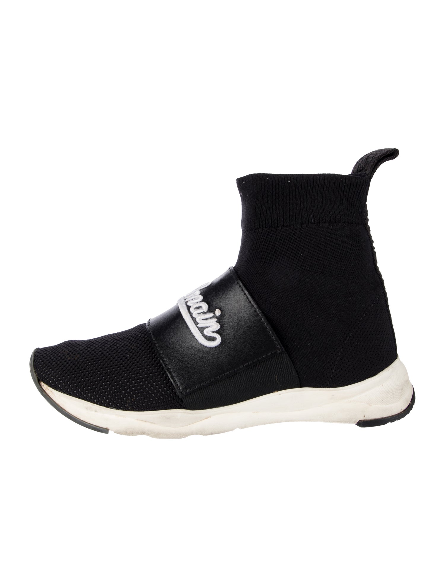 Balmain Graphic Print Embroidered Accent Sock Sneakers