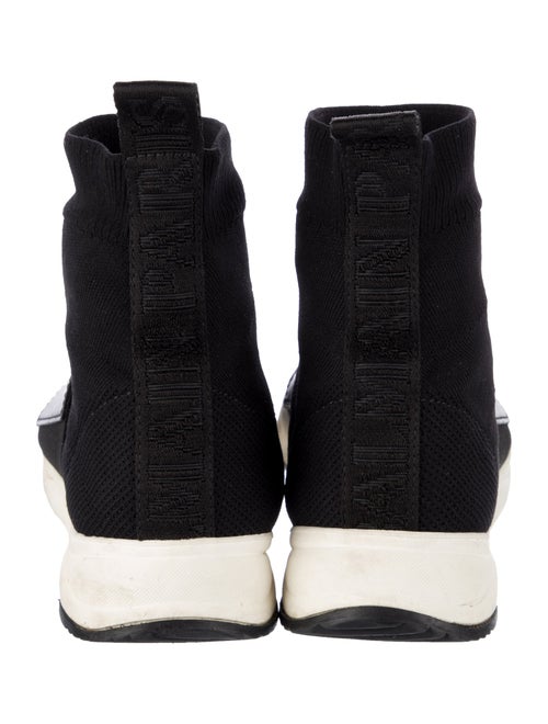 Balmain Graphic Print Embroidered Accent Sock Sneakers