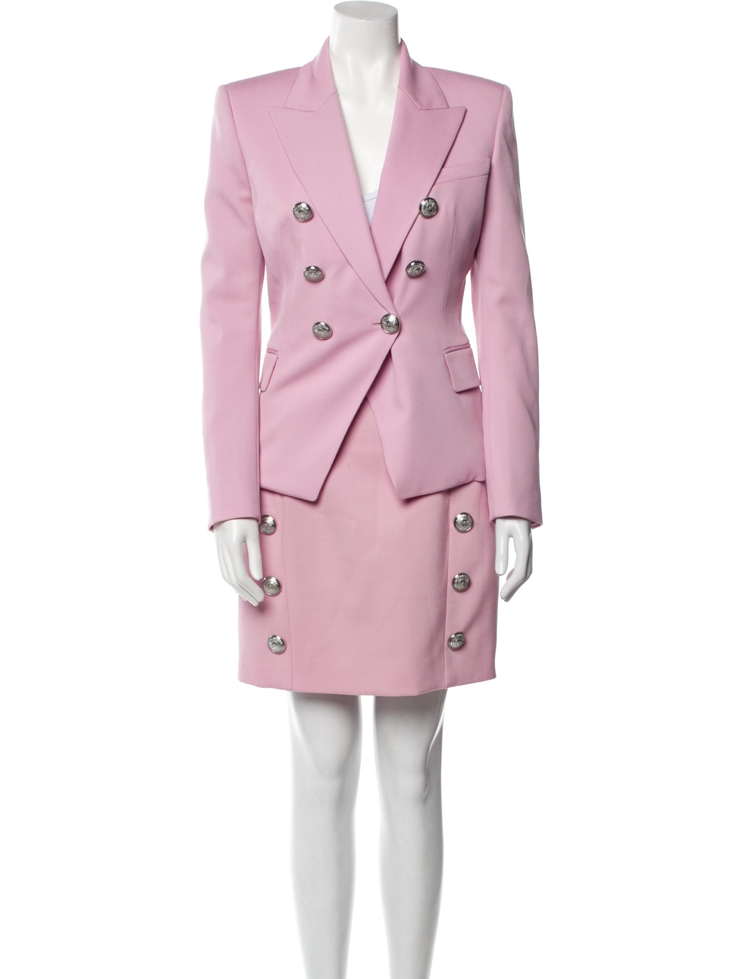 Balmain Virgin Wool Skirt Suit
