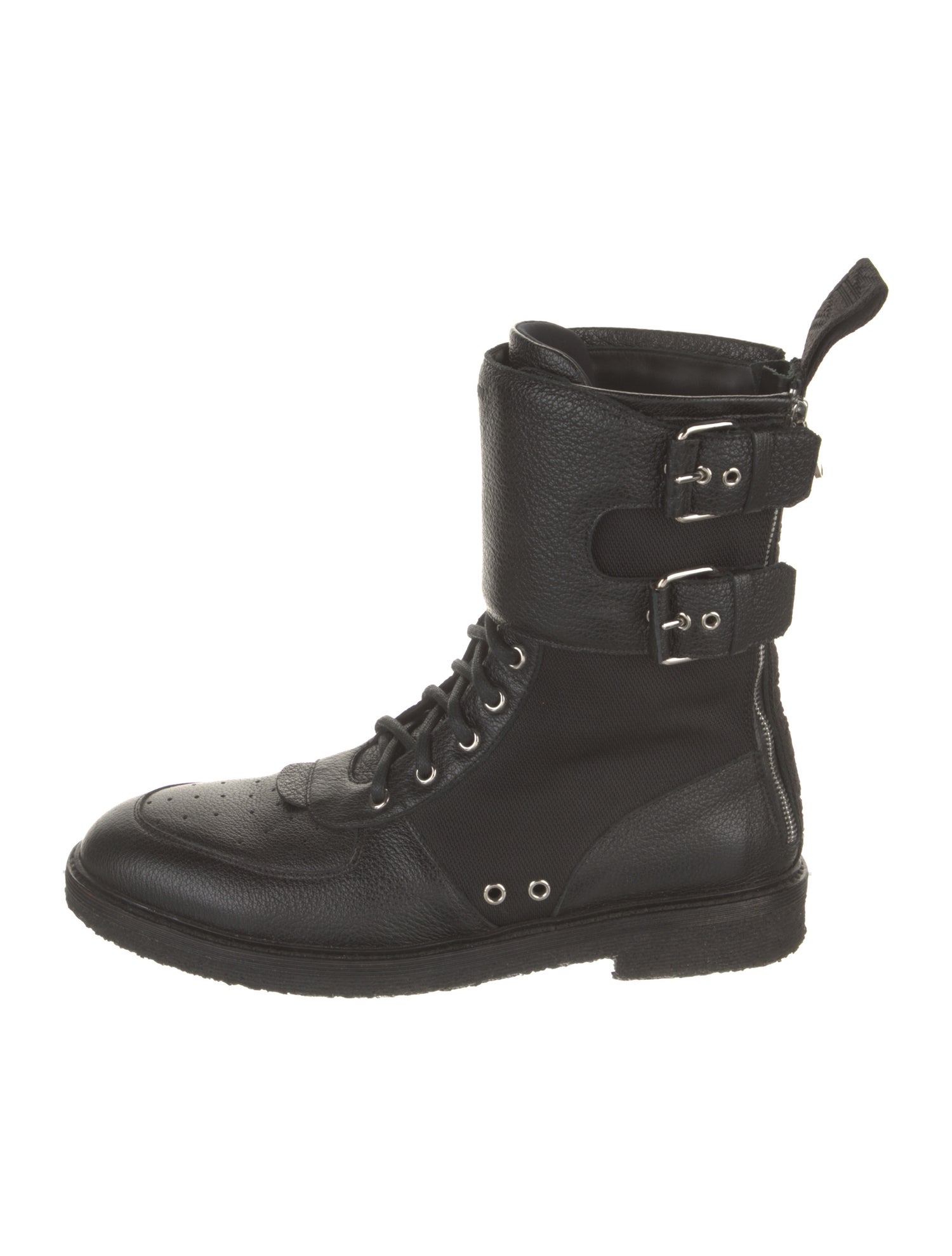 Balmain Leather Combat Boots