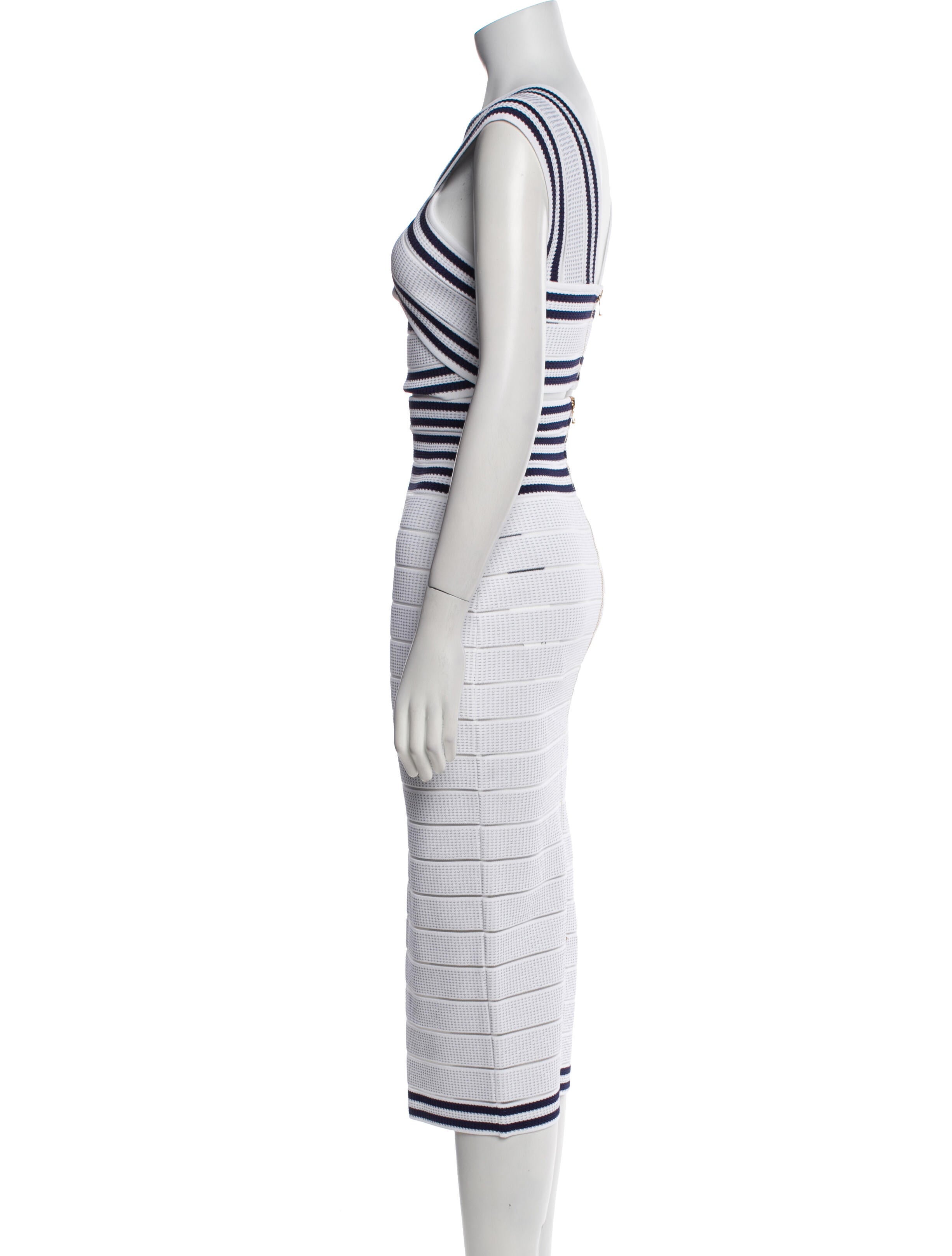 Balmain Striped Skirt Set