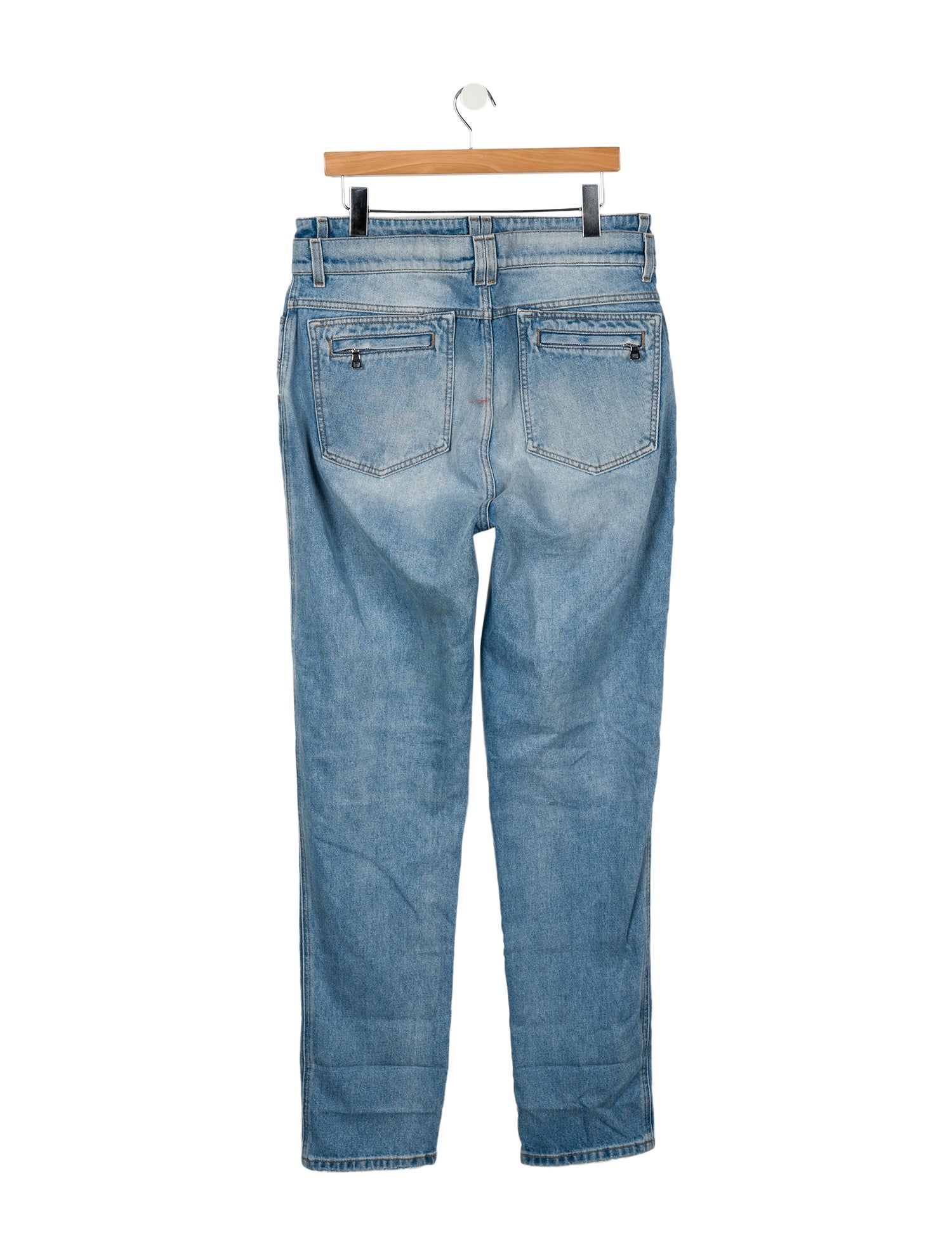 Balmain High-Rise Straight Leg Jeans