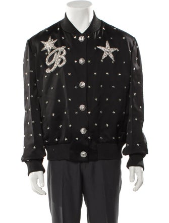 Balmain Graphic Print Trucker Jacket