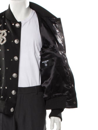 Balmain Graphic Print Trucker Jacket