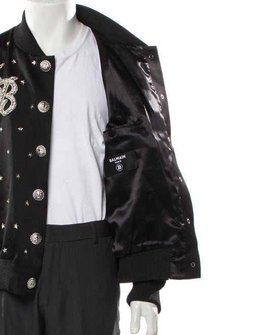 Balmain Graphic Print Trucker Jacket