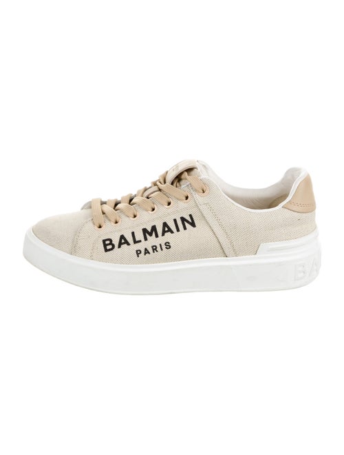 Balmain Canvas Graphic Print Sneakers