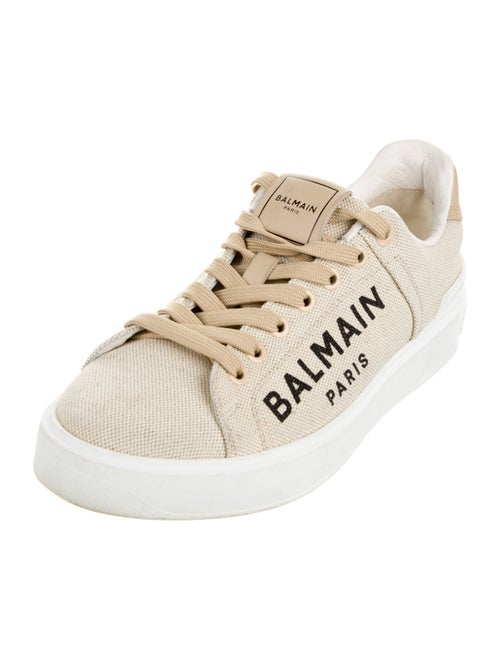 Balmain Canvas Graphic Print Sneakers