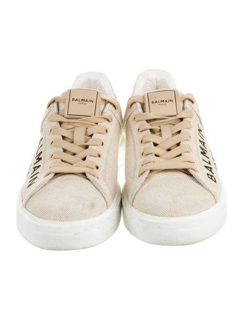 Balmain Canvas Graphic Print Sneakers
