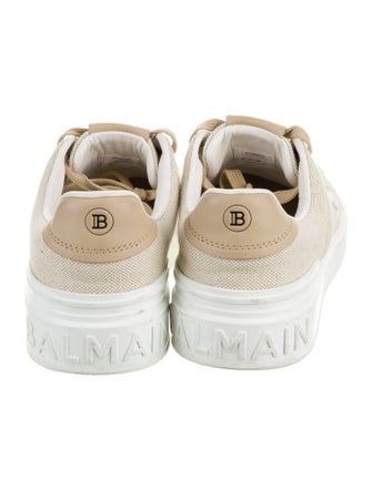 Balmain Canvas Graphic Print Sneakers