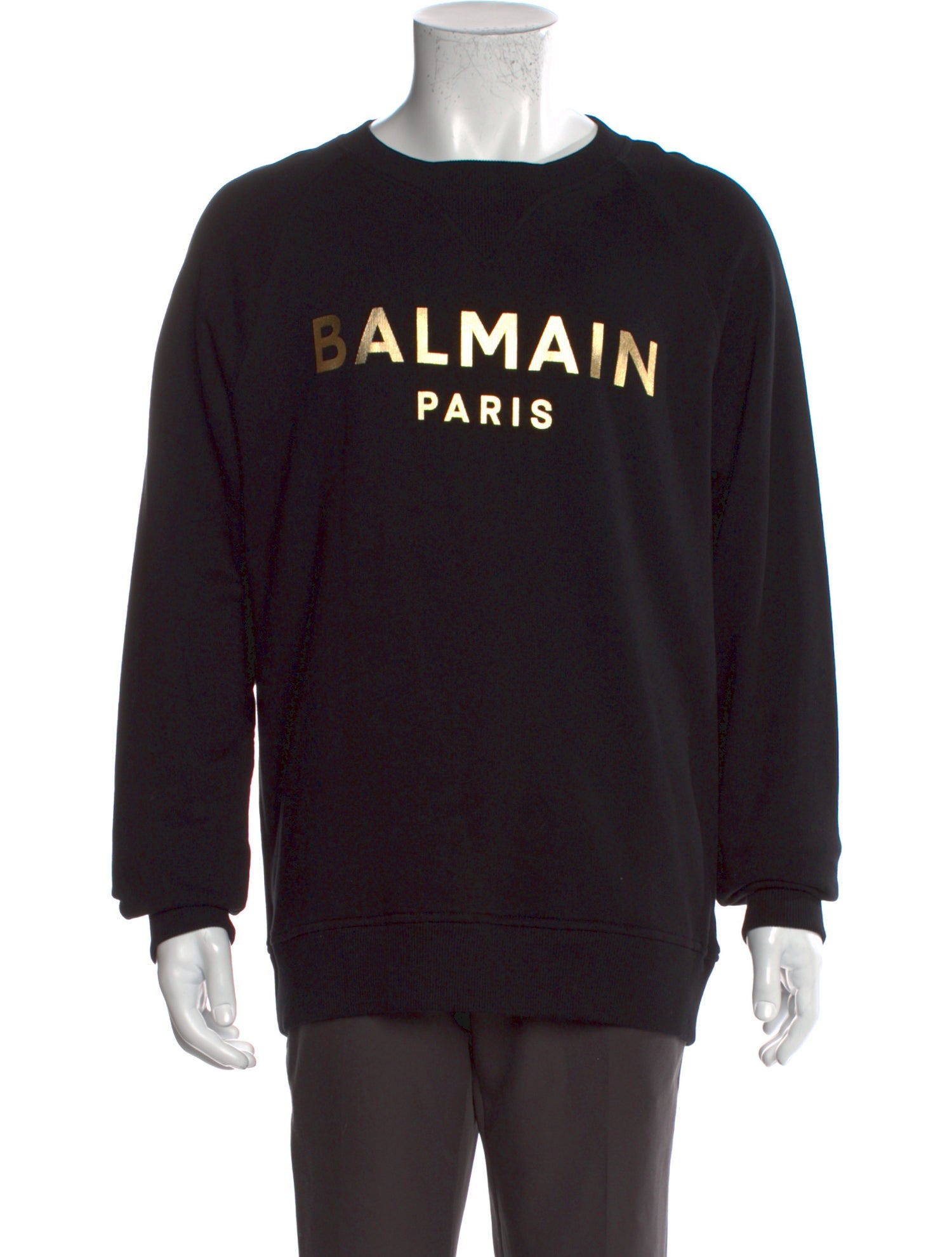 Balmain Graphic Print Crew Neck Sweatshirt
