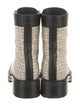 Balmain Monogram Pattern Canvas Combat Boots