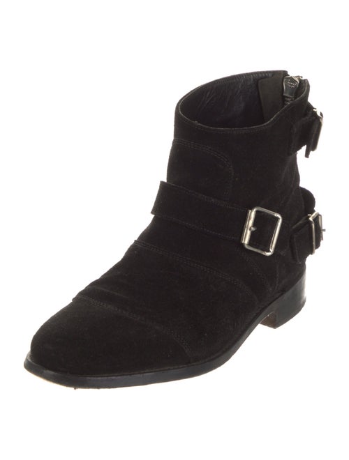 Balmain Suede Lace-Up Boots