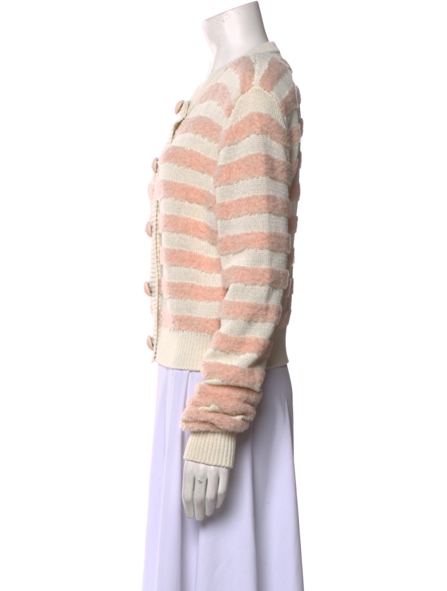 Balmain Virgin Wool Striped Sweater