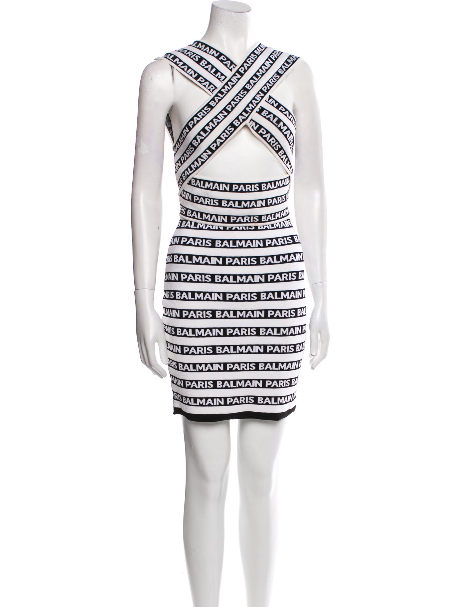 Balmain Striped Skirt Set