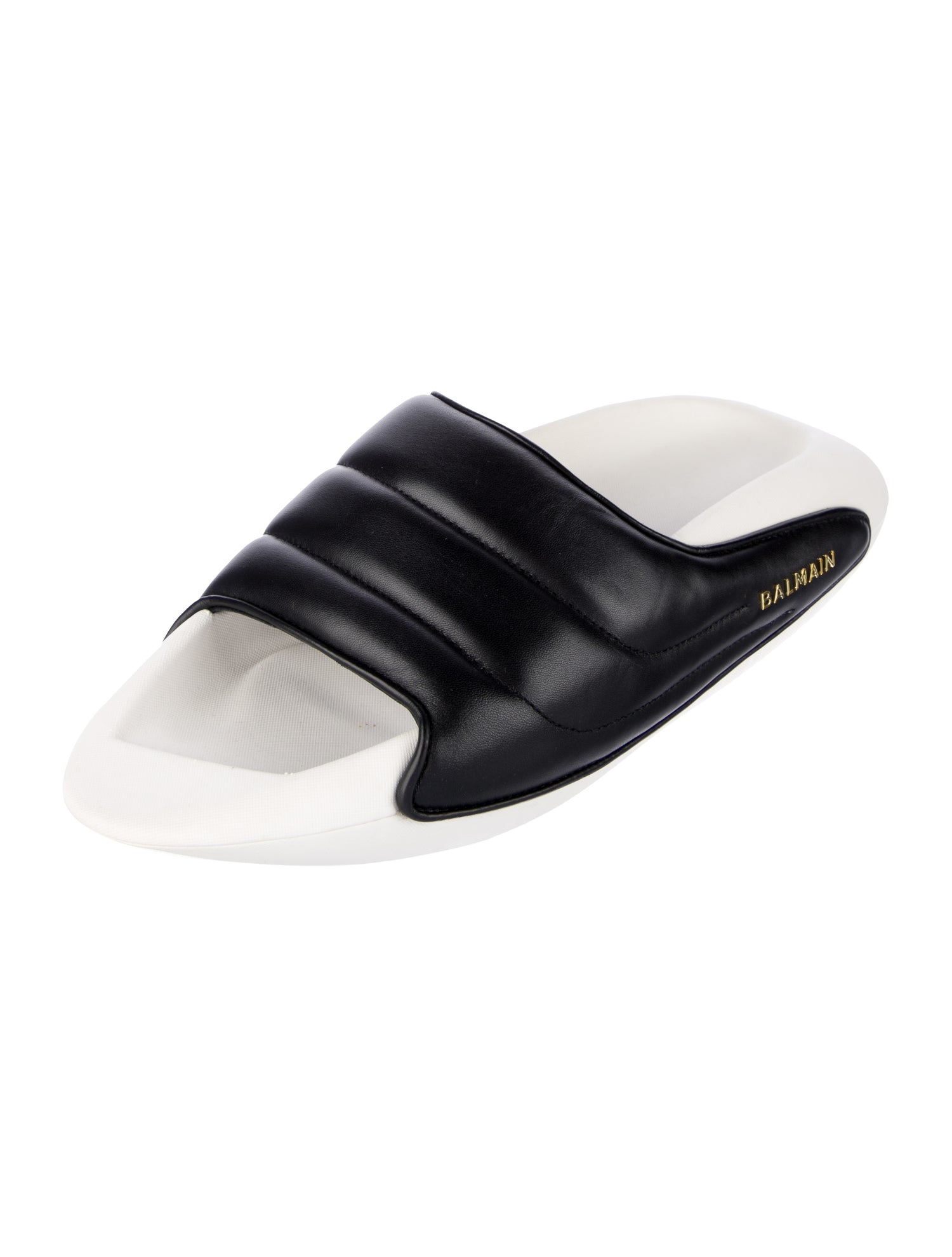 Balmain Leather Slides