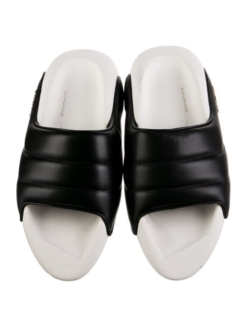 Balmain Leather Slides