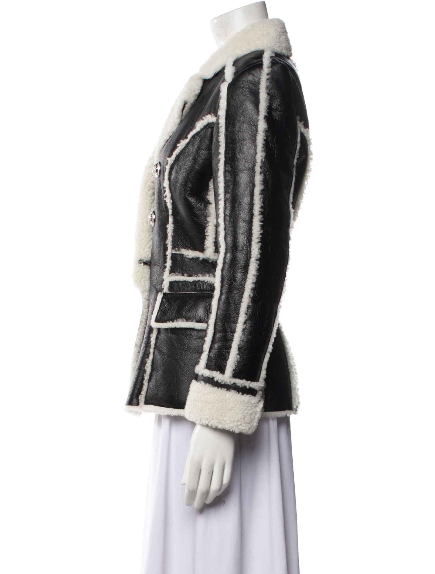 Balmain Lambskin Striped Blazer