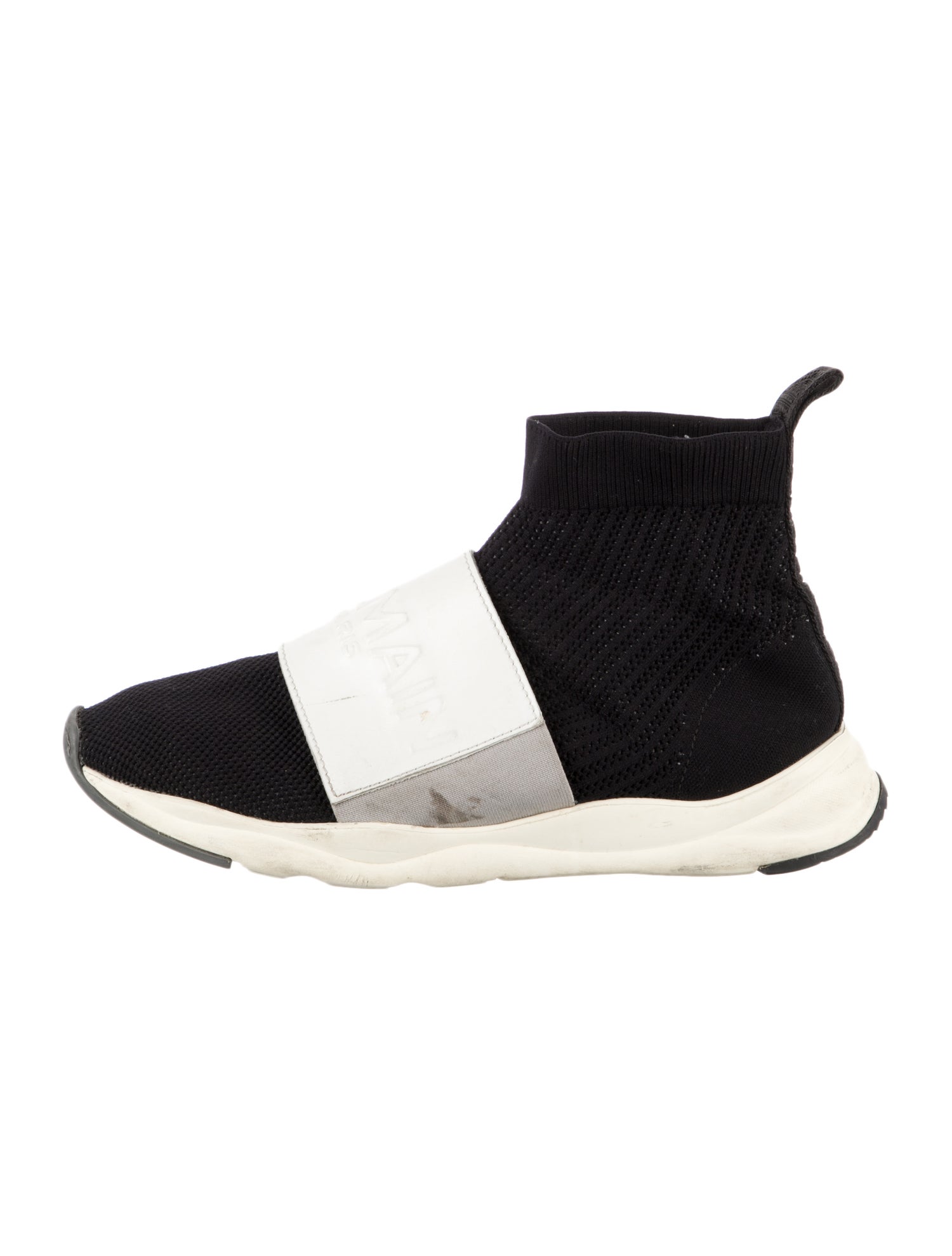 Balmain Colorblock Pattern Sock Sneakers
