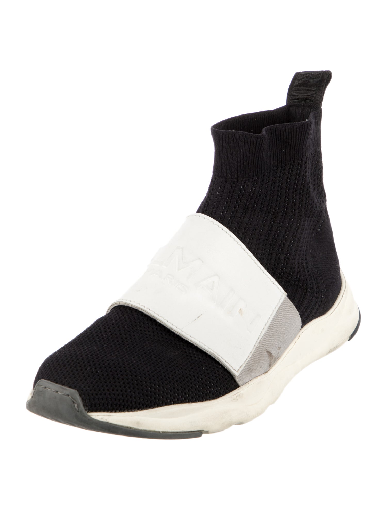 Balmain Colorblock Pattern Sock Sneakers